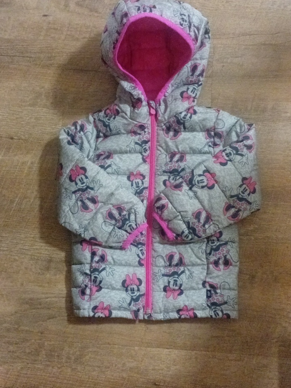 GAP Kids Gray and Pink Puffer Jacket